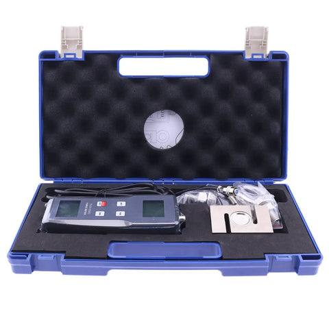 Digital Force Gauge Push Pull Dynamometer With External Load Cell Sensor Peak Hold And Track Modes 0.5 Percent Accuracy kit case