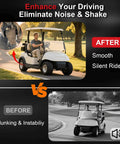 Rear Leaf Spring Bushing Kit With Screws For EZGO TXT And Club Car DS Golf Carts Direct Fit Drop In Replacement Heavy Duty Hardware, cart close-up