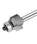 Top Shelf 1/8 Inch Radius Roundover Router Bit With Sharp Carbide Cutting Tips and Rock Solid Bearing Guide close-up view.