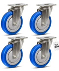 Tough As Nails Five Inch Stainless Steel Casters Smooth As Butter Polyurethane Wheels Built Like A Tank Industrial Swivel Set.