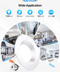 24 Pack 5/6 Inch LED Can Lights Retrofit Recessed Lighting with Dimmable Smooth Metal Trim, 6000K Daylight White illustration