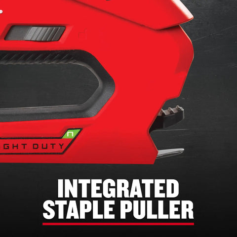 Heavy Duty Reverse Squeeze Stapler With Pushfire Leverage, Bottom Load Design, Pinch Latch Reload, Rugged Construction, Integrated Staple Puller