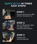 Quick setup steps for EVO Bluetooth OBD2 Scanner For Any Car Diagnostic Tool Code Reader With Live Data And Customizations