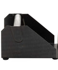 Side view of Solder Mate Solder Dispenser For Quick Clean Soldering Black Finish Made In United States Durable Desk Tool