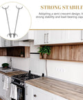 Pack Of Ten Heavy Duty Galvanized Steel Countertop Joint Connector Bolts built for butcher block counters in a modern kitchen.