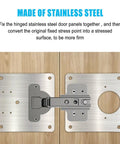 Cabinet Hinges Repair Plate Kit With Stainless Steel Bracket And Fixing Screws For Kitchen Cupboard Doors Durable No Fuss Hinge Repair For Wood Cabinets 6 Pack showing mounted plates on wood surface