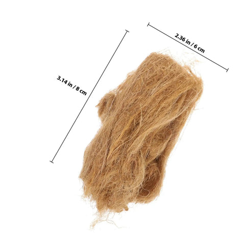 Natural Jute Fire Starters 4 Pack For Camping And Hiking shown with dimensions of 3.14 x 2.36 inches