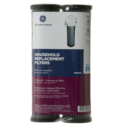 Two Pack Whole House Water Filter Replacement For 10 Inch By 2.5 Inch Systems NSF Certified To Knock Out Chlorine Taste And Odor, Sediment, Rust And Other Impurities Includes Two Filters For GXWH04F GXWH20S