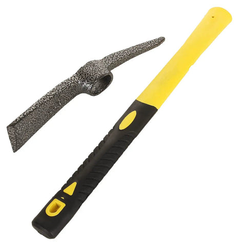 Weeding Mattock Hoe 15 Inch Forged Garden Pick Axe With Fiberglass Handle Long Reach Tool, detachable head shown separately