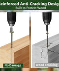 Comparison of Tough-As-Nails Heavy-Duty Exterior Timber Screws usage showing no damage vs wood cracking during installation.