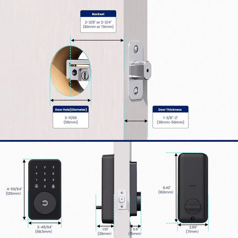 Heavy Hitter Smart Deadbolt With Keyless Entry, Smooth Touchscreen Keypad For Exterior Doors, Rock Solid Six Digit Passcode Allowing Up To One Hundred Custom User Codes For Effortless Everyday Access