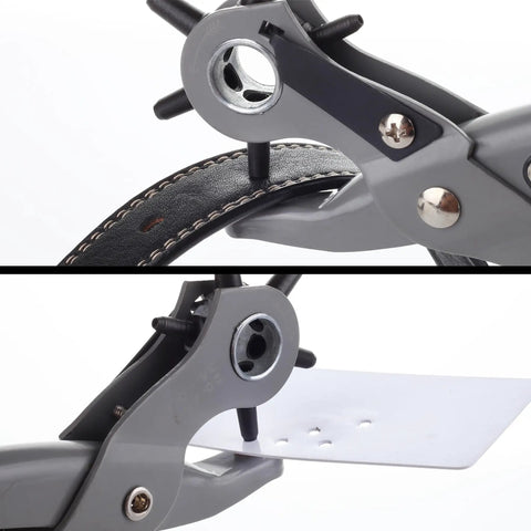 Leather Hole Punch Tool With Six Size Options For Belts Straps Watch Bands Dog Collars Saddles Shoes And Fabric Handy Pro Grade