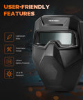 True Color Auto Darkening Welding Goggles Shade 4/5-9/9-13 With Grind Mode For TIG MIG ARC Plasma Cutting Eye Protection Durable ABS And Polypropylene Frame Wide Viewing Area Spark Shield Safety Glasses with user-friendly features