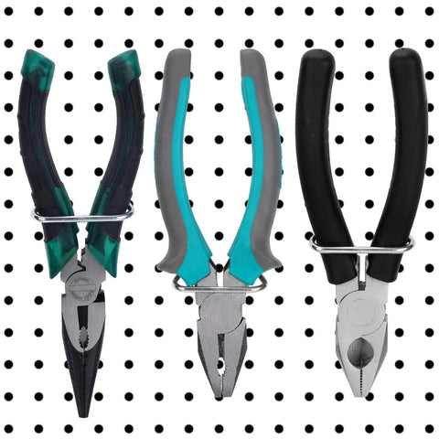 Stainless Steel Double Loop Pegboard Hooks Set For Plier Holders 16 Piece Heavy Duty Tool Organizer Display Hooks For Garage Shop Shed