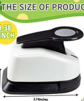 1.37 Inch Circle Punch For Paper Crafts And Scrapbooking, 35mm Circle Cutter with dimensions 3.74x2.67 inches, easy spring action.