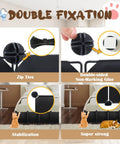 Image showing double fixation methods with zip ties and glue for Eleven Point Eight Inch High Two Forty Eight Inch Long Under Bed Blocker.