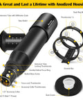 Upgraded 70mm FMC Guide Scope Kit with accessories, dual-ring bracket, anodized housing, 1.25 inch eyepiece compatible.