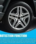 Rock Solid 4 Pack Snap On Wheel Center Caps For 2016 To 22 Nissan Sylphy Altima displayed on a stylish wheel with heavy duty tire.