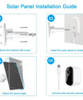 Installation guide for 7W Solar Panel Charger For Arlo Essential 2K 2Nd Gen Essential XL And Essential Spotlight Cams USB C To Micro USB