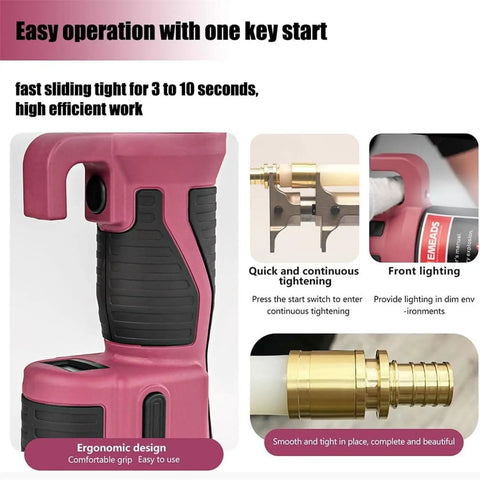 Pex Expansion Tool Kit With 16 To 32mm Expander Heads, Hard Carry Case, ergonomic handle and features