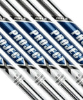 Stiff Flex Steel Iron Golf Shafts 4 Through PW Seven Piece Kit Killer Chrome Finish Smooth Swing Control Hella Durable 355 Taper Design for strong swingers.