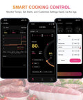 Hands-Free Wireless Meat Thermometer With Dual-Sensor Probes, 500 Ft Range, Smart App Control, Real-Time Temperature Display