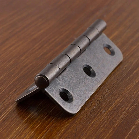 3 Inch Antique Copper Iron Round Corner Hinges For Cabinet Doors Built Tough Open 270 Degree Furniture Hinge Close View