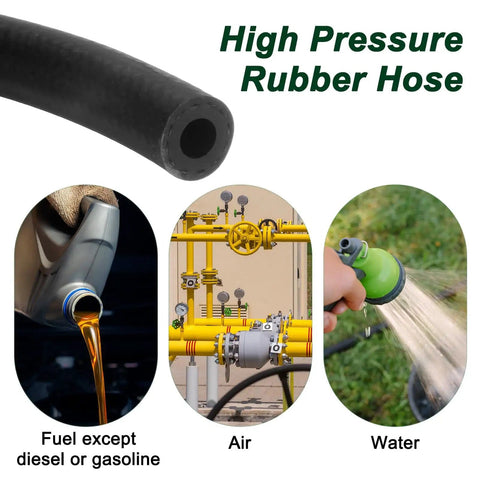 Beefy NBR Fuel Line Hose With 6Mm ID And 12Mm OD 4.9 Ft High Pressure Heat Resistant Gas And Oil Line for various uses
