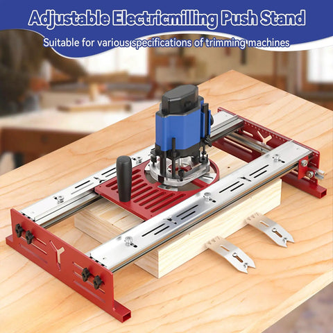 DIY Woodworking Board Flattening Jig For Router Sled, 24 Inch Panel Milling Machine with height adjustable router slide on wood slab