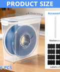 Six Pack 3D Printing Filament Storage Boxes With Thick Silicone Seal Dustproof Portable Organizer That Keeps Your Filament Neat