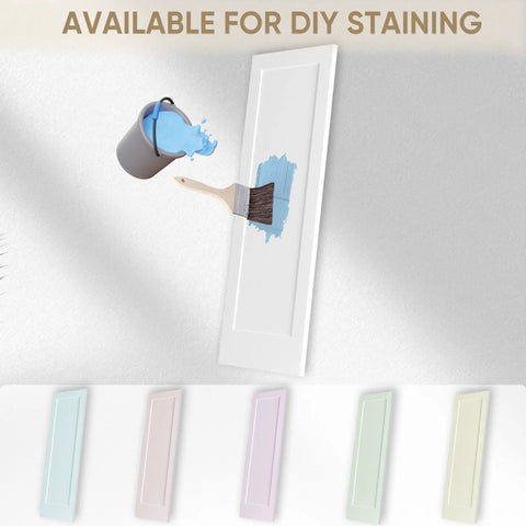 Slick 36 By 84 Inch Bi Fold Sliding Barn Door With Top Shelf Hardware Kit And Smooth Glide Track being painted with blue paint.