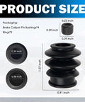 Flexible Rubber Brake Caliper Slide Pin Bushing Kit For Honda Chevrolet Pontiac 4Pcs with product size specifications