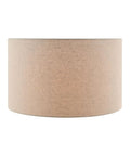 Beige Linen Hardback Drum Lamp Shade With Spider Fitter 17 Inch Top 17 Inch Bottom 10 Inch Height Transitional Cylinder Shape Natural Fabric