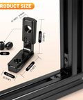 24 Piece Heavy Duty Inside L Shape Connector Kit For 2020 Aluminum Extrusion Frame Hardware, showing product size and details.