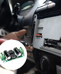 Installing Clean Power Supply Filter Board Zero To Fifty Volt Three Amp Hiss Killer For Car Audio and Industrial Gear.