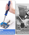 Comparison of All In One Desoldering Iron And Solder Sucker Tool For PCB Repair with standard desoldering method.