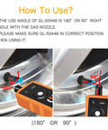 No Sweat TPMS Relearn Scanner For Gm Chevy Buick Gmc Cadillac tire pressure reset in 180 and 90 degree use angles.