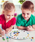 Children using DIY Stepping Stone Kit With 20 Round Molds 250g Mosaic Tiles And 3 Carving Tools For Kids And Family Garden Decor