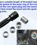 14mm Spark Plug Thread Repair Kit For Cylinder Heads M14 X 1.25 Rethread Tool With Reamer And 4 Thread Inserts in use.
