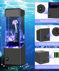Jellyfish Lamp Mood Light For Home Office Decor Desk Aquarium Night Light with floating jellyfish and LED lights