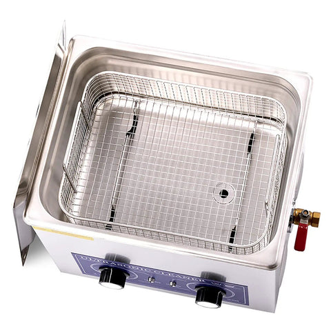 Heavy Duty 10L Stainless Steel Ultrasonic Cleaner With Heater And Timer, Commercial Grade 40Khz Electric Ultrasound Washing Tank Top View