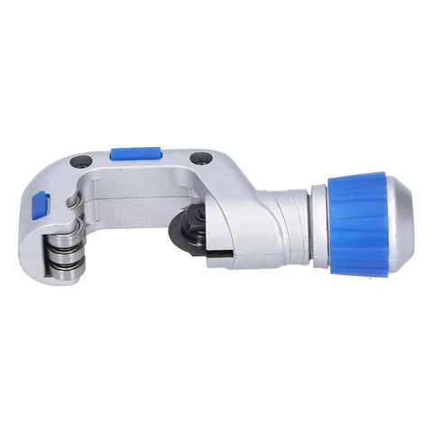 Bearing Tube Cutter CT532 Pro Grade Beefy Heavy Duty Pipe Cutter with blue adjustment knob, side view.