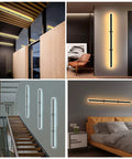 Modern Outdoor Long LED Strip Wall Lights For Porch And Garden in interior settings