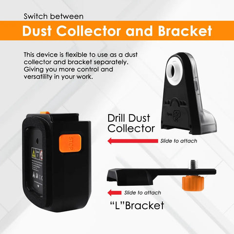 4-In-1 Laser Level Tool With Line Laser, Drill Dust Collector, Electronic Vacuum Suction Cup And Wall Bracket components