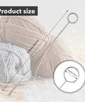 10-Piece Loop Turner Kit With 10.4 Inch Stainless Steel Hooks And Latch Hook For Fabric Tubes Belts And DIY Crafts shown with yarn