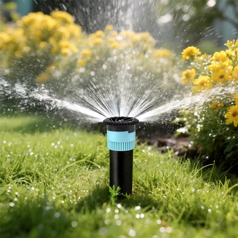Premium Variable Arc Nozzles 10 Pack Adjustable 0 To 360 Degree Sprinkler Heads Replacement For Pop Up Irrigation with water spray
