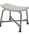 Heavy Duty Bariatric Shower Chair With Back Support, 600 Lb Weight Capacity, Adjustable Height, Non Slip Feet, Tool Free Assembly