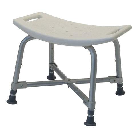 Heavy Duty Bariatric Shower Chair With Back Support, 600 Lb Weight Capacity, Adjustable Height, Non Slip Feet, Tool Free Assembly