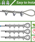 30 Piece One Eighth Inch Galvanized Wire Rope Clamps U Bolt Cable Fasteners with installation guide for marine and outdoor rigging