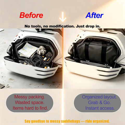 Top Shelf Motorcycle Saddlebag Liners For Honda Goldwing GL1800 F6B 2018 Through 2024 Hella Durable Padded Inserts Sweet Custom Fit Hard Bag Side Cases